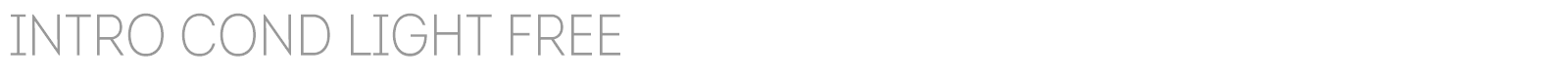 Intro Cond font preview